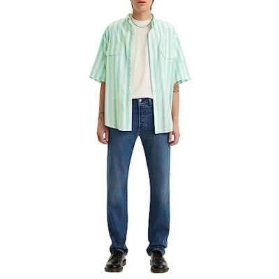 Image of Levi&#039;s 501 ORIGINAL Straight leg jeans, Size: 31x30, Medium indigo stonewash