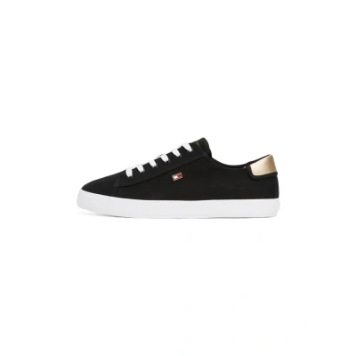 Image of Tommy Hilfiger VULC LACE UP Sneaker Trainers, Women&#039;s, Size: 2.5, Black Textile