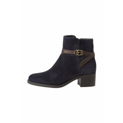 Image of Tamaris Classic ankle boots, Women&#039;s, Size: 7.5, Navy suede Leather