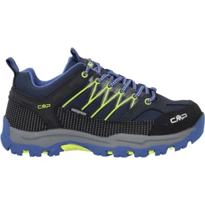 Image of CMP KIDS Rigel LOW WP Unisex Hiking shoes for kids, Size: 5, Blue/electric Leather and textile