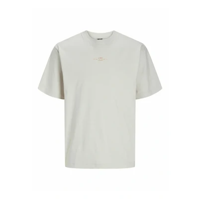 Image of JACK &amp; JONES Men&#039;s Jcosolarrize Tee Ss Crew Neck Ln T Shirt, Moonbeam, XL