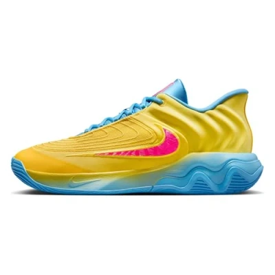 Image of Nike Performance Giannis Immortality 4 Basketball shoes, Men&#039;s, Size: 8, Lightening/hyper pink/university blue Textile/synthetics