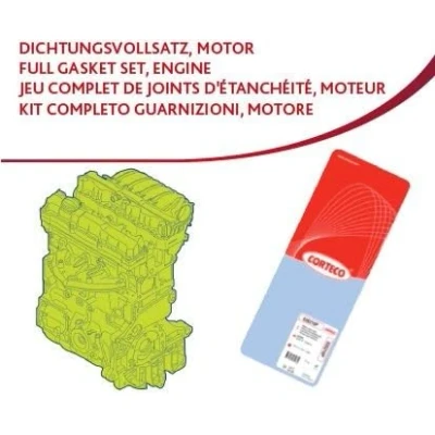 Image of Full Gasket Set, engine CORTECO 430169P