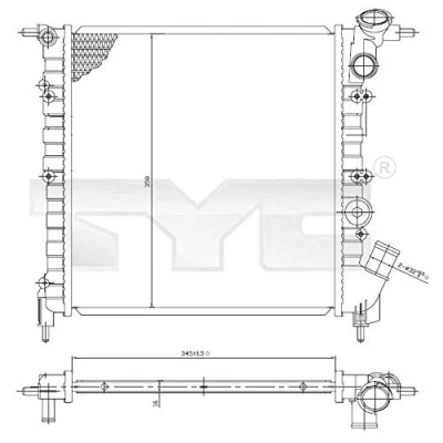 Image of Radiator, engine cooling TYC 728 0029