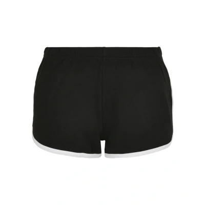 Image of Urban Classics Organic Interlock Retro HOT Shorts, Women&#039;s, Size: 32, Black/white