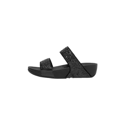 Image of Fitflop LULU glitter Mules, Women&#039;s, Size: 9, Black Synthetics