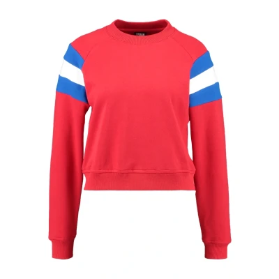 Image of Urban Classics Sweatshirt, Women&#039;s, Size: 5XL, Firered/brightblue/white