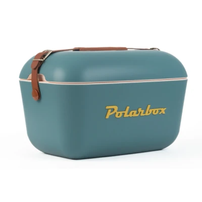 Image of Polarbox Cool Box with Shoulder Strap Marine Blue Mustard 20 Liters