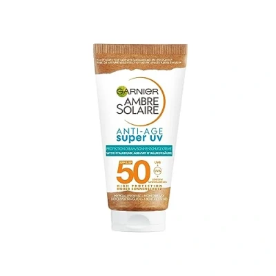 Image of Garnier Ambre Solaire Anti Age Super UV Face Protection SPF50 Cream 50ml