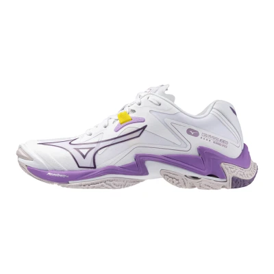Image of Mizuno WAVE LIGHTNING Z8 Volleyball Shoes White/patrician purple/quince Women Size 8