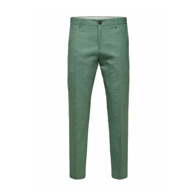 Image of SELECTED HOMME Men&#039;s Slhslim Oasis Linen TRS Noos Suit Pants, Light Green (Light Blend), 16
