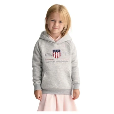 Image of GANT Archive Shield Sweatshirt for kids, Size: 24m, Light grey melange