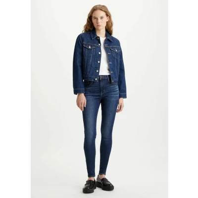 Image of Levi&#039;s HIGH RISE Super Jeans Skinny Fit, Women&#039;s, Size: 24x28, Dark indigo worn in blue