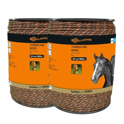 Image of Gallagher electric fence conducting wire Turboline Rope, duopack (2x200m) White