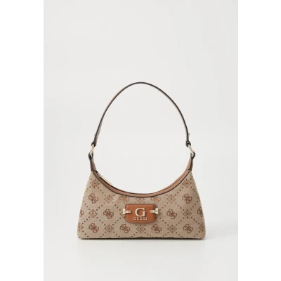 Image of Guess NEDA ZIP Shoulder BAG Handbag, Women&#039;s, Size: One Size, Latte logo