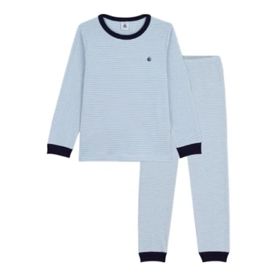 Image of Petit Bateau Pyjamas for kids, Size: 8y, Adriatic/marshmallow