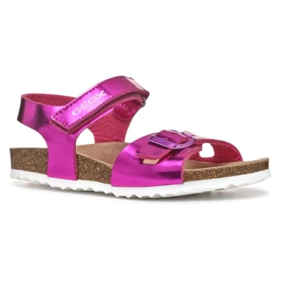 Image of Geox Adriel GIRL Sandals for kids, Size: 11K, Fuchsia High quality imitation leather