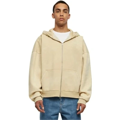 Image of Urban Classics Zipup sweatshirt, Men&#039;s, Size: Large, Unionbeige