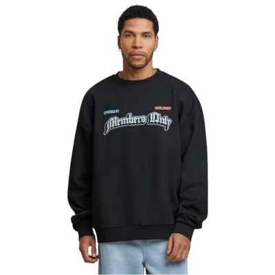 Image of Upscale by Mister Tee ONLY Members Crewneck Sweatshirt, Men&#039;s, Size: XL, Black