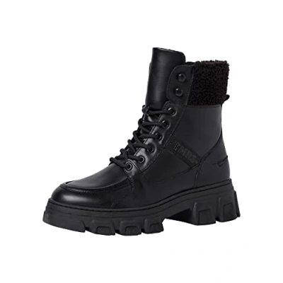 Image of Tamaris Winter boots, Women&#039;s, Size: 5, Black Leather and textile