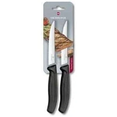 Image of Victorinox Steak knives Swiss Classic Black Serrated 2 pieces