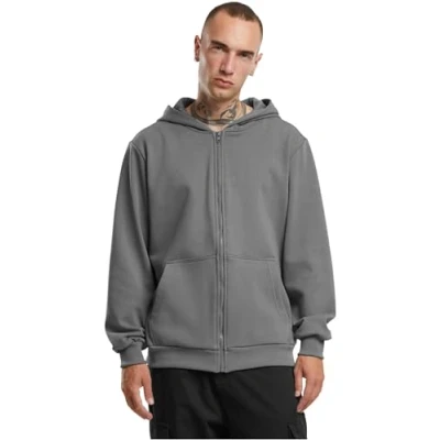 Image of Urban Classics COZY ZIP Zipup sweatshirt, Men&#039;s, Size: 3XL, Cloudgrey