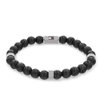 Image of Tommy Hilfiger Farbstein Bracelet, Men&#039;s, Size: One Size, Schwarz