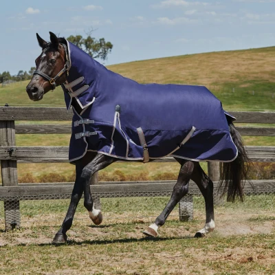 Image of Weatherbeeta ComFiTec Essential Combo Medium 220g Navy/Silver/Red