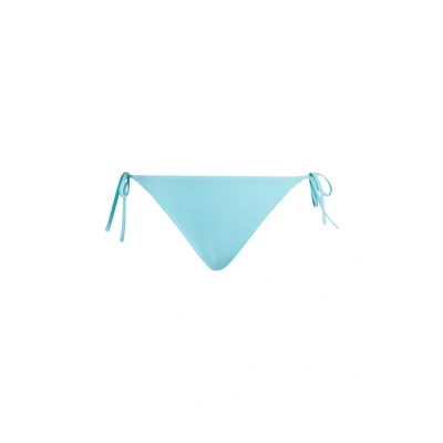 Image of Calvin Klein Swimwear SIDE TIE Bikini bottoms, Women&#039;s, Size: Medium, Blue punch