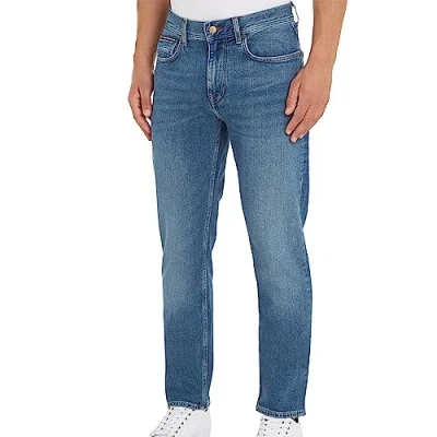 Image of Tommy Hilfiger CORE Denton Straight leg jeans, Men&#039;s, Size: 36x32, Boston indigo