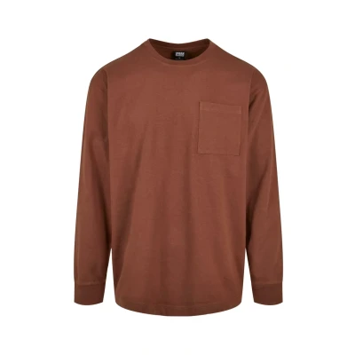 Image of Urban Classics Heavy Oversized Long sleeved top, Men&#039;s, Size: Small, Bark