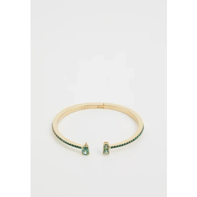 Image of Swarovski Matrix cuff, Mixed cuts, Green, Gold tone plated, Medium, Crystals,Gold Crystal
