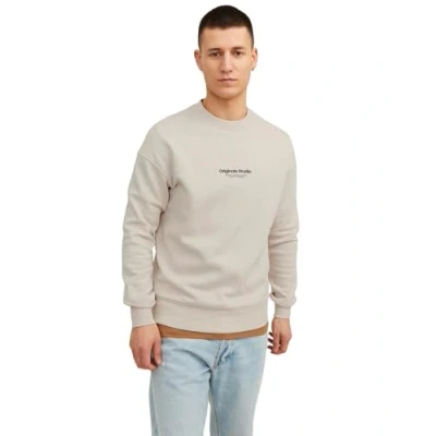 Image of Jack &amp; Jones Jorvesterbro CREW NECK Sweatshirt, Men&#039;s, Size: XXL, Moonbeam