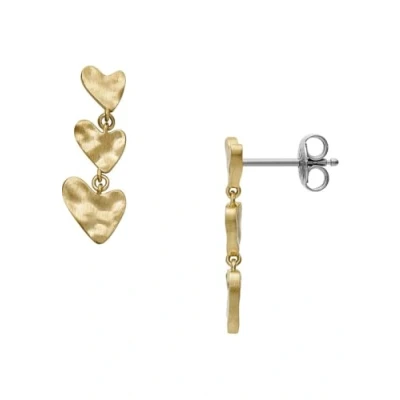 Image of Skagen ANJA Hearts Earrings goldcoloured, Women&#039;s, Size: One Size, Gold coloured