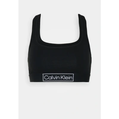 Image of Calvin Klein Underwear Unlined Bralette Reimagined Heritage Bustier, Women&#039;s, Size: Small, Black