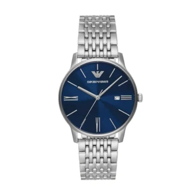 Image of Emporio Armani Minimalist Watch silvercoloured, Men&#039;s, Size: One Size, Silver/coloured