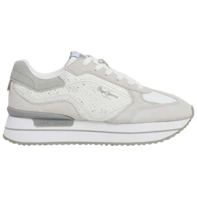 Image of Pepe Jeans Rusper GALA Trainers, Women&#039;s, Size: 7, White Leather/synthetics