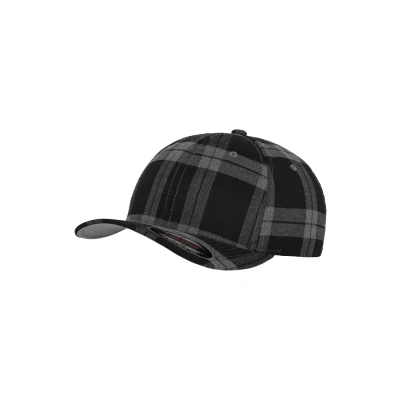 Image of Flexfit Tartan Cap, Size: L/XL, Black