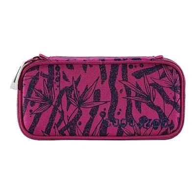 Image of coocazoo pencil case, Set Square Compartment, timetable Removable Pen Holder, Additional Zip Pocket, Pink, M, case
