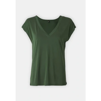 Image of ONLY Onlfree V NECK Basic Tshirt, Women&#039;s, Size: Small, Sycamore
