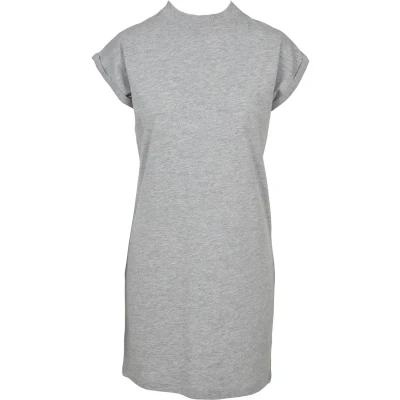 Image of Urban Classics Turtle Extended Shoulder Jersey dress, Women&#039;s, Size: Medium, Grey