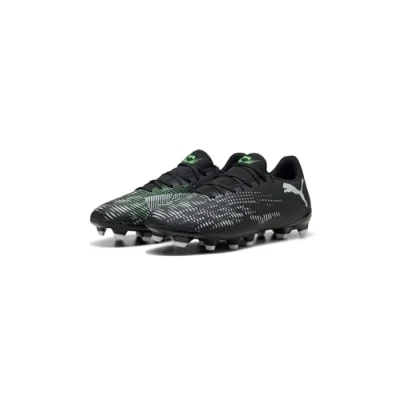 Image of Puma Unisex&#039;s Future 8 Play Fg/Ag Soccer Shoe, Black Silver Fluo Green, 12.5 UK