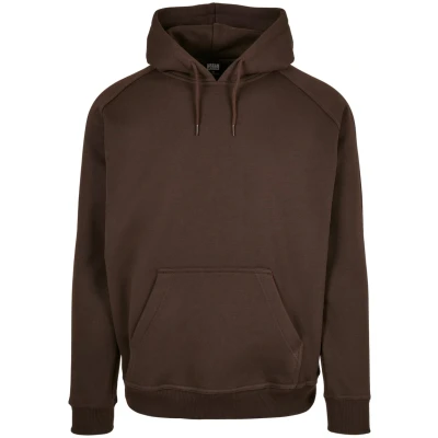 Image of Urban Classics Blank Hoody Sweatshirt, Men&#039;s, Size: Small, Brown