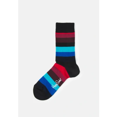 Image of Happy Socks Stripe SOCK Unisex Socks, Size: 4 7, Black multi