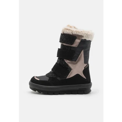 Image of Superfit Flavia Winter boots for kids, Size: 9.5K, Schwarz/beige Leather and textile