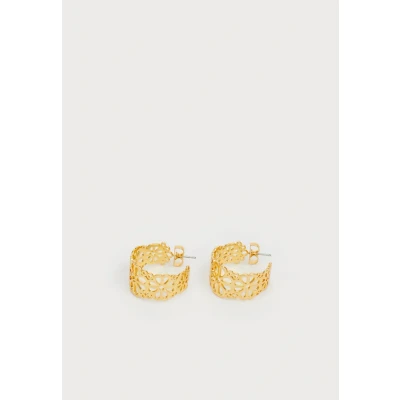 Image of kate Spade new york Flower LACE Hoops Earrings goldcoloured, Women&#039;s, Size: One Size, Gold/coloured