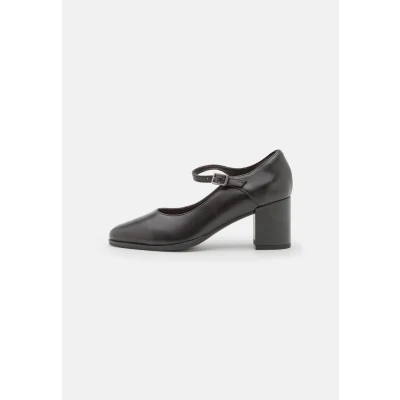 Image of Clarks Freva Strap Classic heels black, Women&#039;s, Size: 4, Black Leather