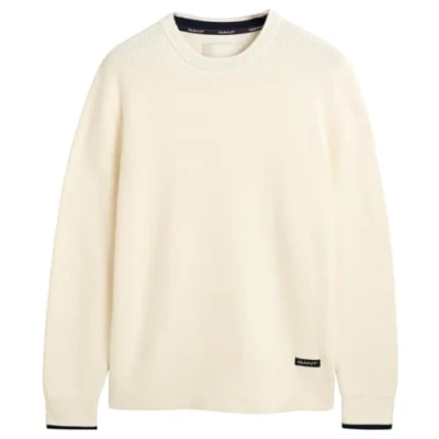 Image of GANT C NECK Jumper, Men&#039;s, Size: 4XL, Cream