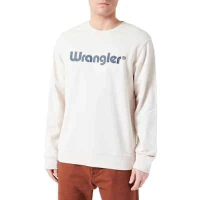 Image of Wrangler LOGO CREW Sweatshirt, Men&#039;s, Size: Medium, Navy