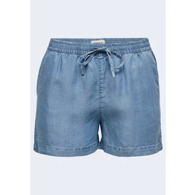 Image of ONLY Women&#039;s Onlpema Lyocell Life DNM Shorts Box, Medium Blue (Medium Denim), M